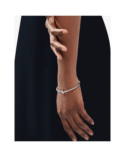 Tiffany & Co White T1 Narrow 18Ct- And 0.92Ct Diamond Small Bracelet