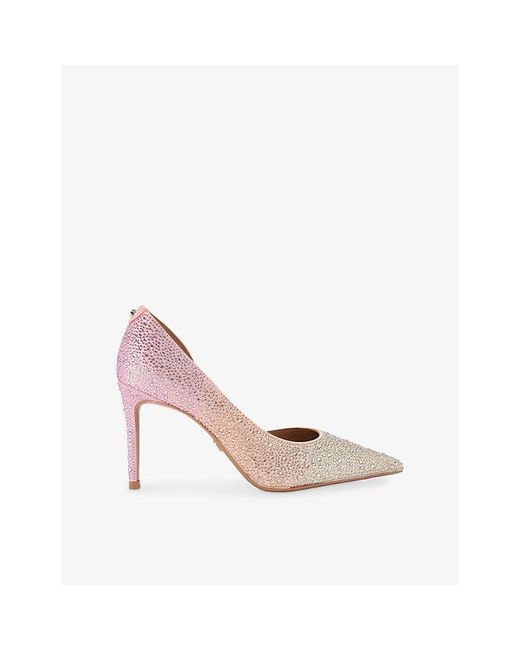 Carvela Kurt Geiger Pink Amante Satin Courts