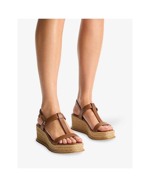 Jimmy Choo Brown Theia 60 Leather Wedge Heeled Sandals