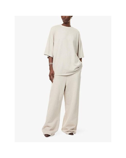Entire studios Natural Standard Wide-Leg Cotton-Jersey Jogging Bottoms