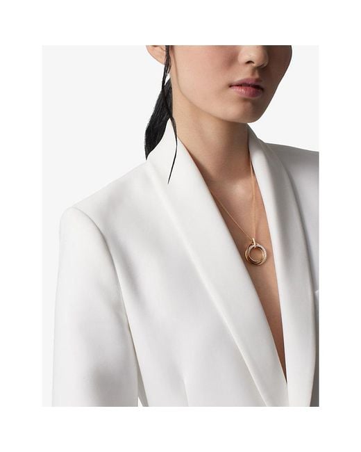 Cartier Metallic Trinity Large 18Ct, Rose And- And 0.66Ct Brilliant-Cut Diamond Pendant Necklace