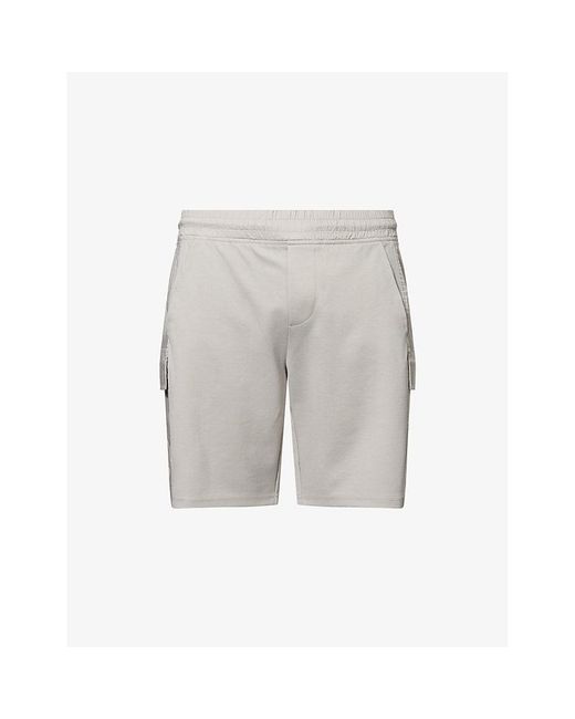 Arne Gray Jersey Shorts Arne Hybrid Cargo-Pocket Woven Shorts In