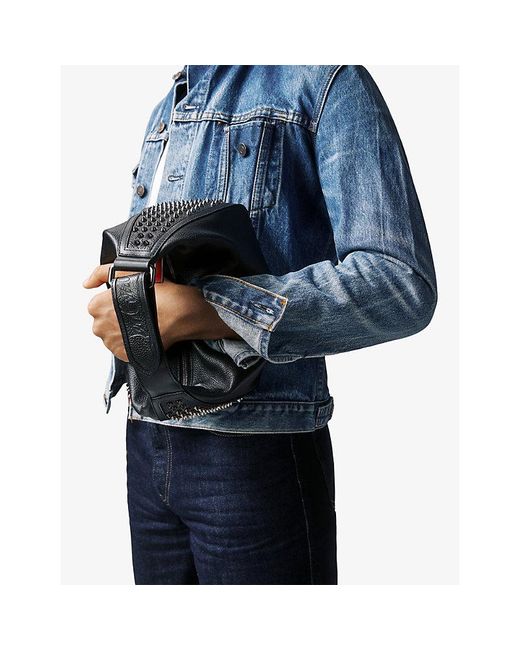 Christian Louboutin Black Funky Dopp Leather Pouch for men