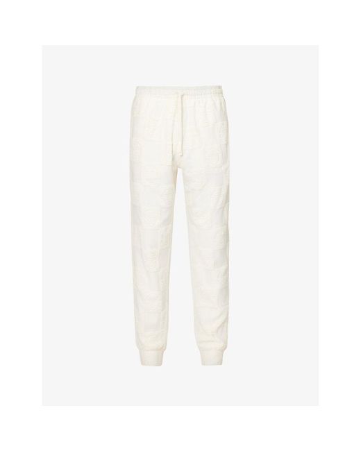 Sergio Tacchini Anzio Brand-print Regular-fit Straight-leg Cotton-blend  jogging Botto in White for Men | Lyst
