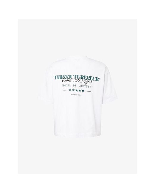 The Couture Club White Hotel De Couture Relaxed-Fit Cotton T-Shirt for men