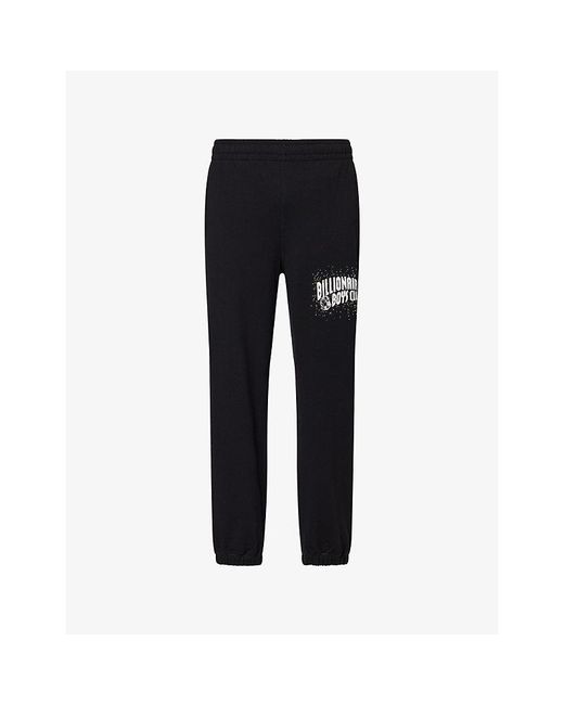 BBCICECREAM Black Embellished Arch Logo Cotton-Jersey Jogging Bottoms for men