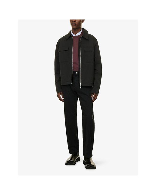 NN07 Black Alban Zip-Up Showerproof Jacket for men