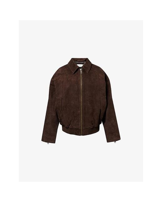 Dissh Brown Denver Suede Bomber Jacket
