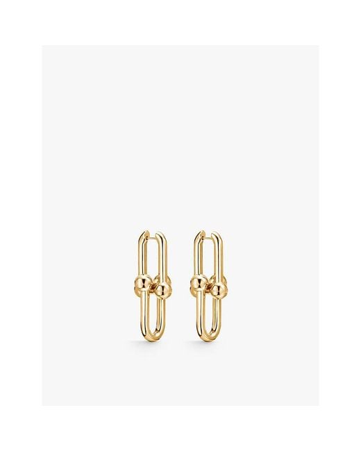 Tiffany & Co Metallic Tiffany Hardwear Extra Large Link 18Ct- Earrings