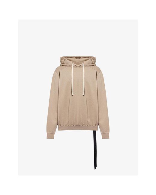 Rick Owens Natural Oversized Relaxed-Fit Cotton-Jersey Hoodie for men