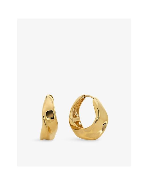 Monica Vinader Metallic Nomade Medium 18Ct Vermeil Hoop Earrings
