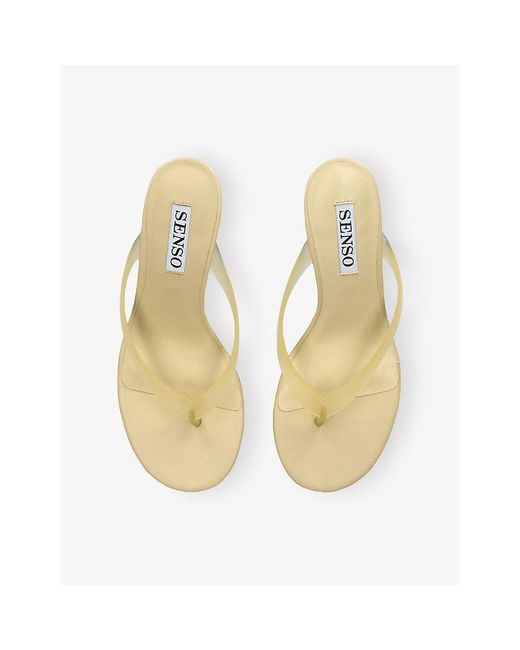 Senso Metallic Flowe Jelly Heeled Sandals