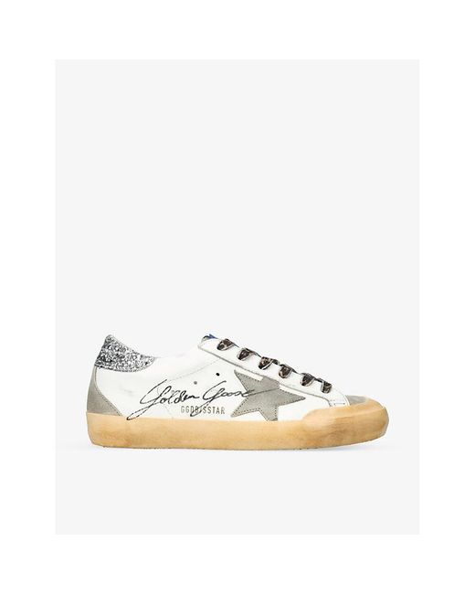 Golden Goose Deluxe Brand Multicolor Super Star 10876 Logo-print Leather Low-top Trainers