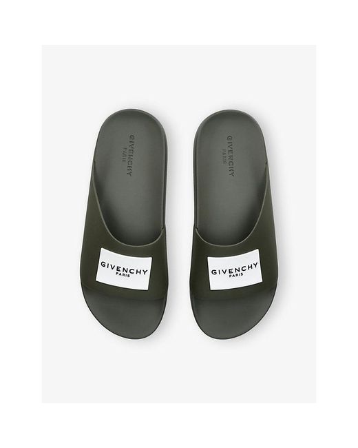 Givenchy Green Label Rubber Slides