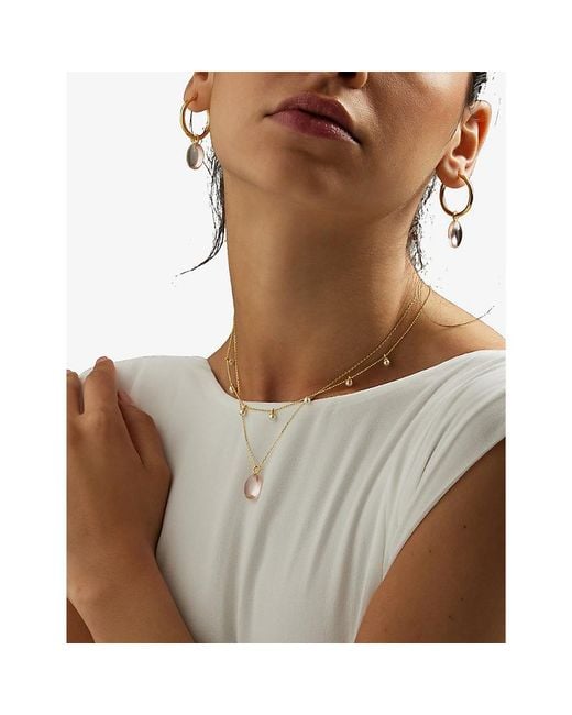 La Maison Du Couturier Metallic Amadeus Laura 14Ct- Vermeil And Pearl Necklace