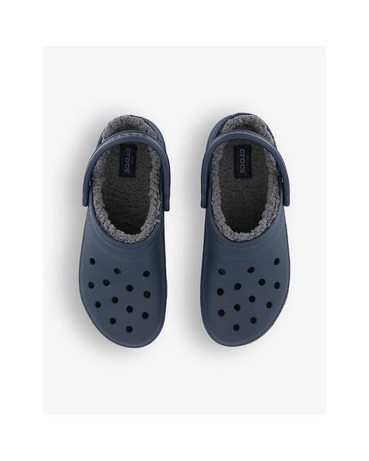 Crocs™ Classic Shearlinglined Rubber Clogs in Blue for Men Lyst