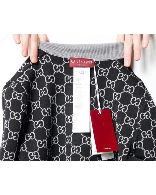 Gucci Multicolor Monogram V-Neck Knitted Wool Cardigan