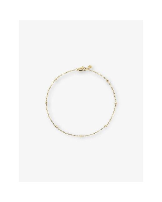 Monica Vinader White Beaded 14Ct Solid- Chain Bracelet
