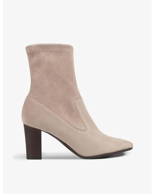 LK Bennett Alice Stretch-suede Ankle Boots | Lyst