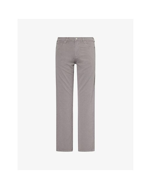 Citizens of Humanity Gray Elijah Relaxed Straight-Leg Linen-Blend Denim Jeans for men