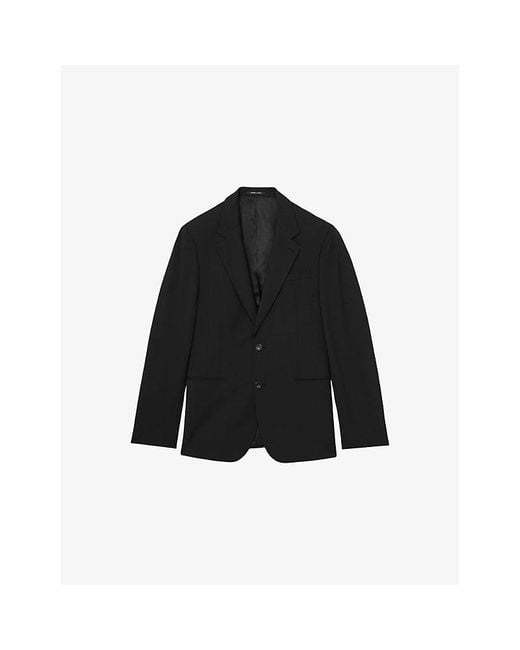 Reiss Black Promise Slim-Fit Stretch Wool-Blend Blazer for men