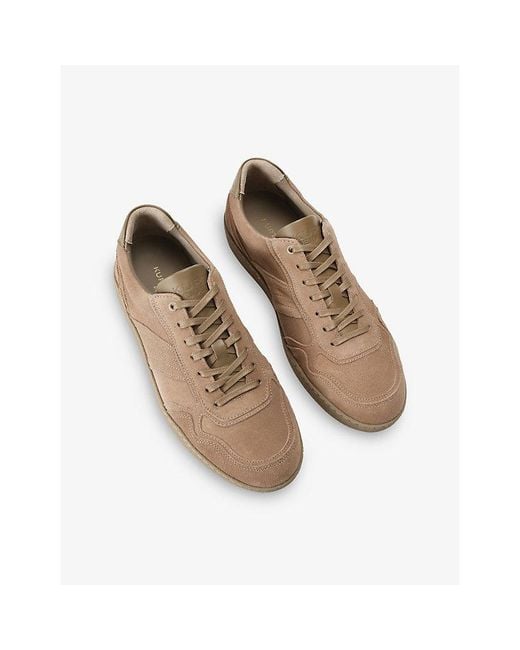 Kurt Geiger Natural Lloyd Drench Suede Trainers for men
