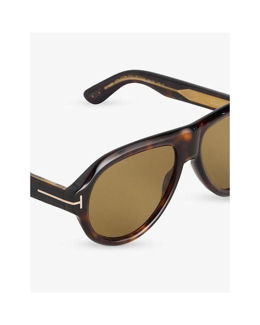Tom Ford Multicolor Ft1225 Icon Pilot-Frame Acetate Sunglasses for men