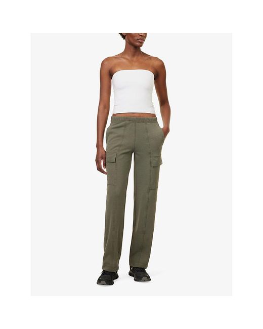 lululemon athletica Green Cargo Double-knit Straight-leg Mid-rise Recycled Polyester-blend Trousers