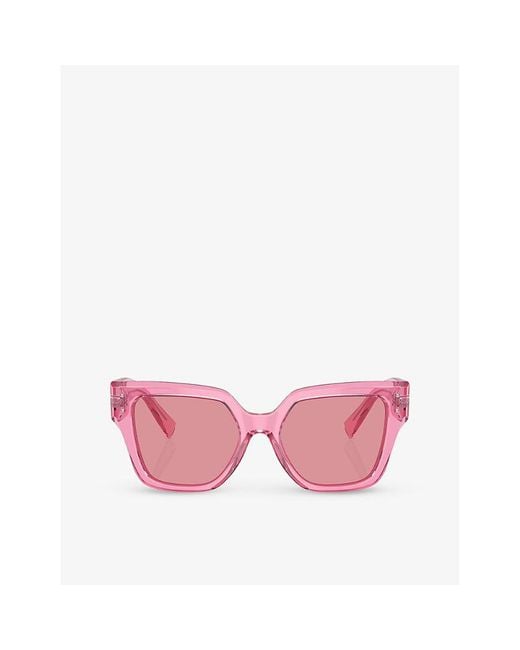 Dolce & Gabbana Pink Dg4471 Square-frame Acetate Sunglasses