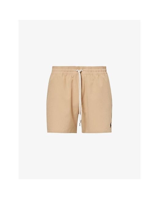 Polo Ralph Lauren Natural Traveller Logo-embroidered Stretch Recycled-polyester Swim Shorts for men