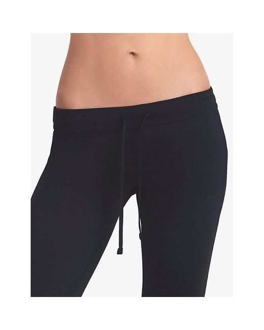 NikeSKIMS Black Airy Low-Rise Mini Flare Jersey Trousers