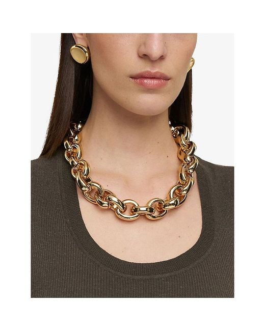 Joseph Metallic Medium Bean Metal Earrings