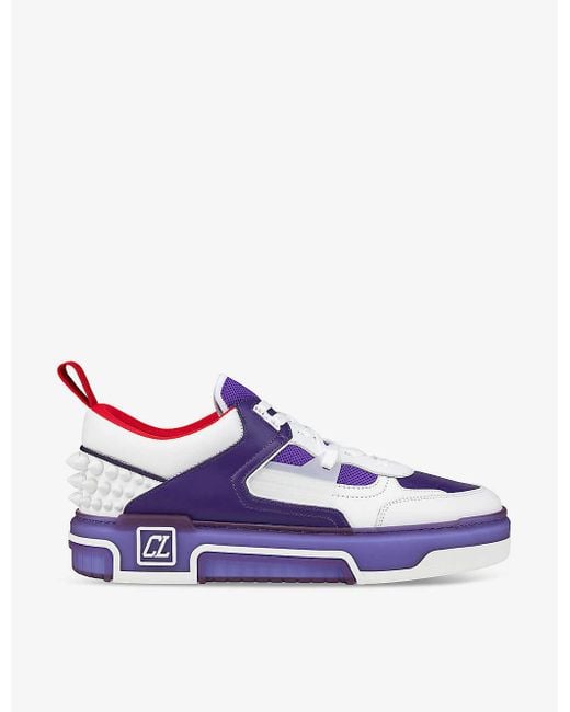 Christian Louboutin Purple Astroloubi Leather Low-top Trainers for men