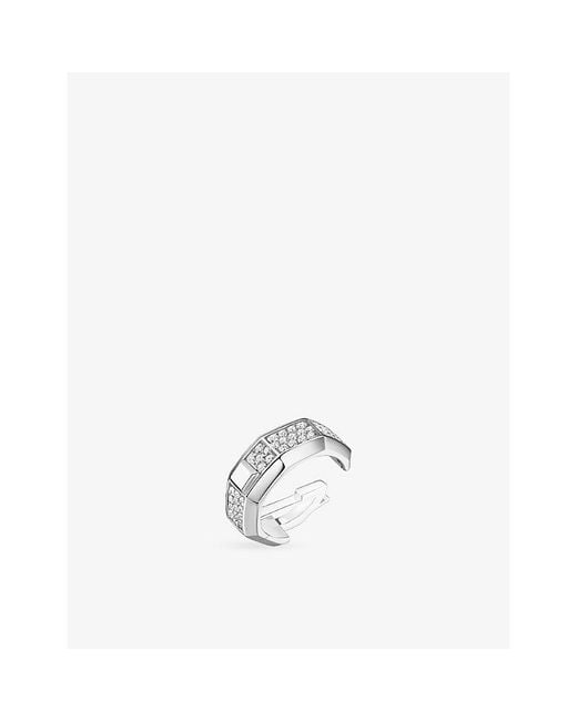Messika White Moderniste Medium 18Ct And 0.25Ct Diamond Ear Clip