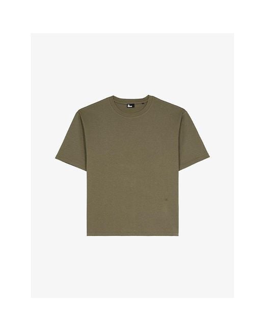 The Kooples Green Crewneck Regular-Fit Short-Sleeve Cotton T-Shirt for men