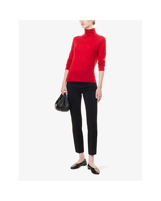 RÓHE Frames Red Turtleneck Wool-Blend Jumper