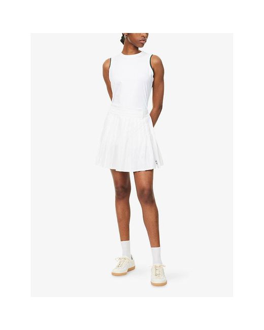 PoloRalphLauren x Wimbledonストレッチウーブン ミニスコート Polo Ralph Lauren X Wimbledon Pleated Woven Mini Skirt in