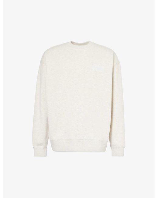 AWAKE NY White Awake Brand-embroidered Cotton-jersey Sweatshirt for men