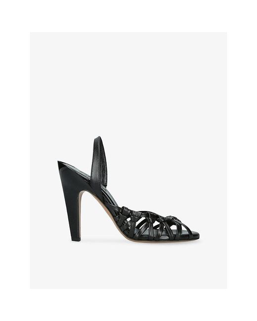 Chloé Black Estra Leather Heeled Sandals