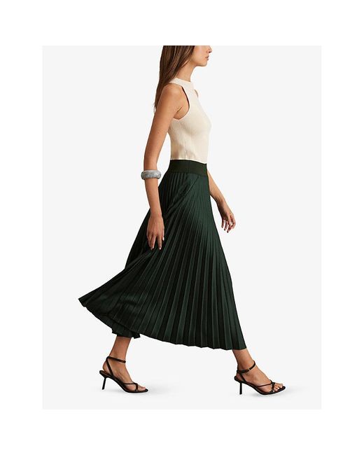 【海外限定】REISSスカート☆Seren Pleated Midi Skirt in Dark Reiss Pleated Midi Skirt in Black - REISS