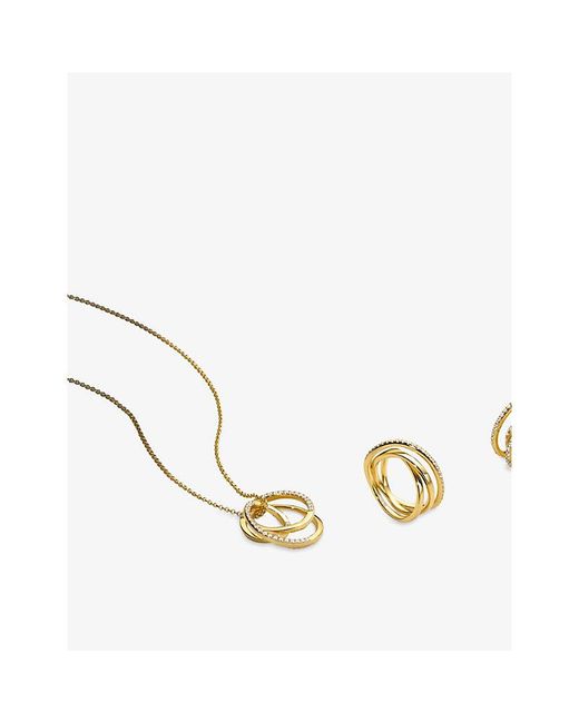 Sif Jakobs Metallic Spirale Piccolo 18Ct-Plated Sterling- And Cubic Zirconia Earrings