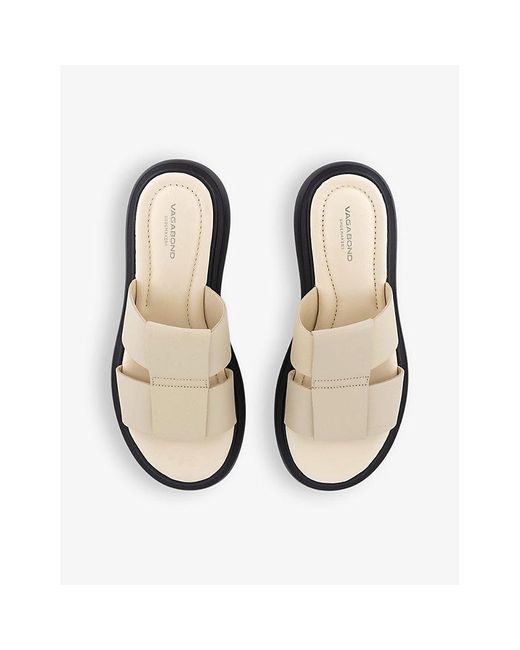 Vagabond White Blenda Double-strap Leather Sandals