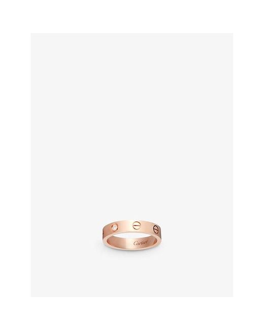 Cartier White Mini Love 18Ct And 1 Diamond Wedding Band