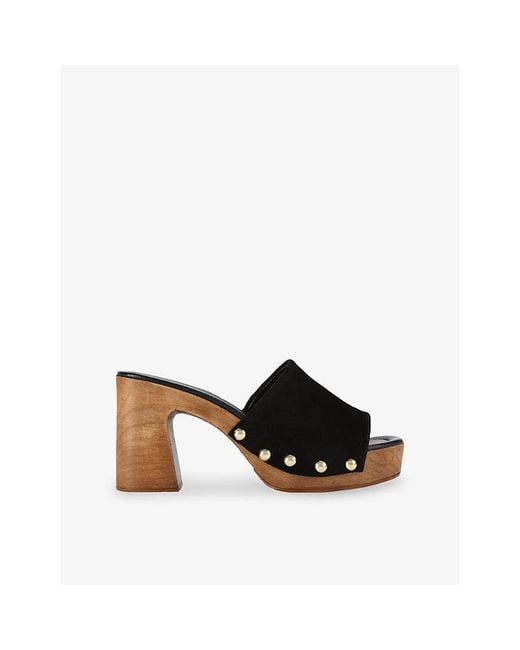 Carvela Kurt Geiger Black Novella Suede Heeled Mules