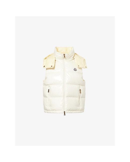 Moncler Metallic Niveole Hooded Shell-Down Gilet