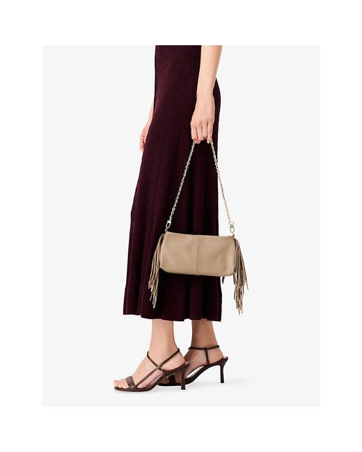 Maje White Miss M Leather Pouch Bag