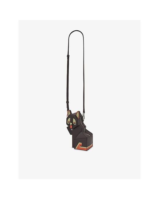 Loewe White Futurist Cat Leather Clutch Bag