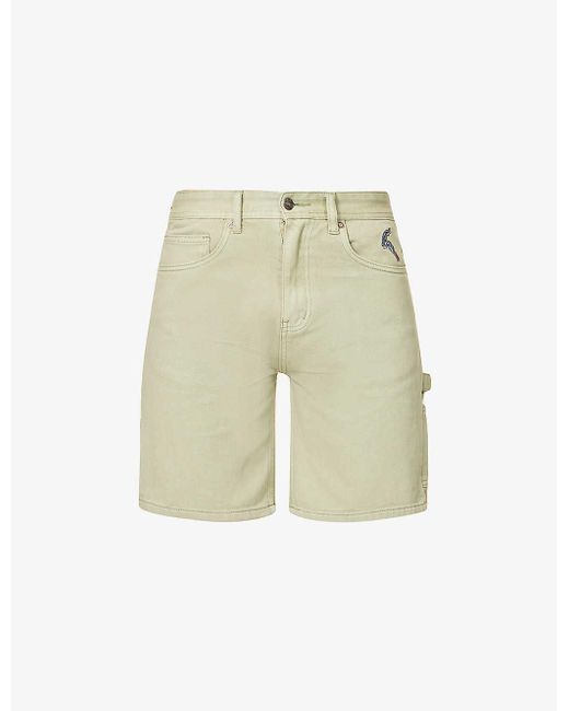 Market White Hardware Carpenter Brand-embroidered Cotton Shorts for men