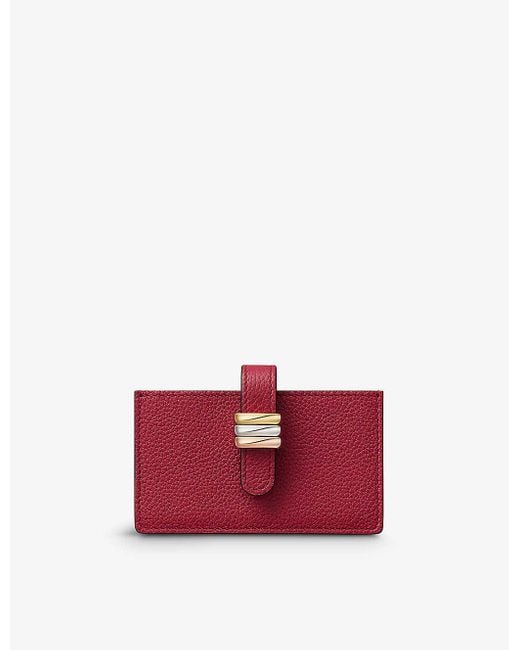 Cartier Red Trinity Leather Card Holder