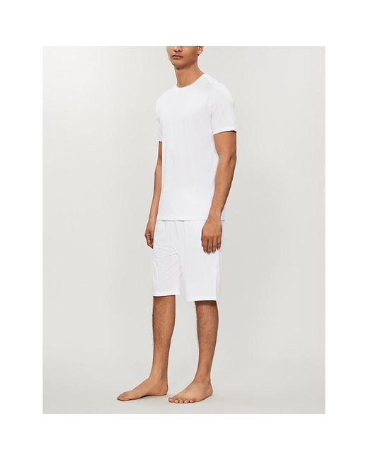 Derek Rose White Basel Stretch-Modal Shorts for men